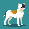 Colorful bulldog isolated vector illustration Colored background