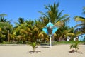 Colorful bungalows on Placencia Beach Belize