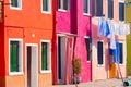 Colorful Burano Island near Venice, mediterranean sea, Italy