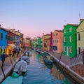 Colorful Burano`s lagoon