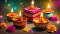 colorful burning candles