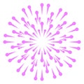 Colorful burst. Sky fire show. Firework icon