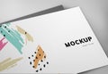 Colorful business card mockup design