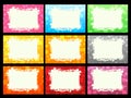 Colorful business cards set