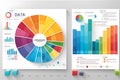 Colorful Business Graph: Multi-Tiered Bar Chart and Scatter Plot Focused on Demonstrating Data Visualization