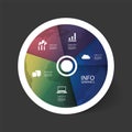 Colorful Business Pie Chart - Infographic Design in Editable Vector Format Royalty Free Stock Photo