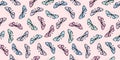 Colorful butterflies seamless repeat pattern background vector Royalty Free Stock Photo