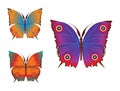 Colorful butterflies (vector) Royalty Free Stock Photo