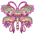 Colorful butterfly, decorative ornament. Royalty Free Stock Photo