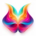 Colorful Butterfly Logo With Abstract Edge Royalty Free Stock Photo