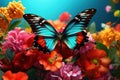 Colorful Butterfly flower. Generate Ai Royalty Free Stock Photo