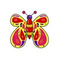 colorful butterfly illustration vector logo icon