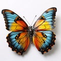 Colorful butterfly isolated on white background. Close-up view Royalty Free Stock Photo