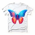 Colorful Butterfly Kids T-shirt With 3d Pixel Cartoon Design