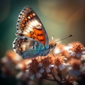 colorful butterfly perched on a flower