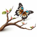 Colorful Butterfly Rainbow Wingspan Royalty Free Stock Photo