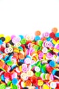 Colorful buttons, Colorful Clasper on white background Royalty Free Stock Photo