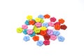Colorful buttons isolated on white Royalty Free Stock Photo