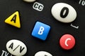 Close up image of buttons on remote control Royalty Free Stock Photo