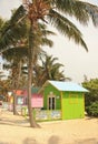 Colorful cabanas on the beach in Princess Cays