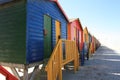 Colorful Cabins on Muizenberg Beach South Africa Royalty Free Stock Photo