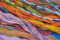 Colorful cable of computer and internet network Royalty Free Stock Photo
