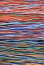 Colorful cable of computer and internet network Royalty Free Stock Photo