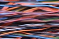 Colorful cable of computer and internet network Royalty Free Stock Photo