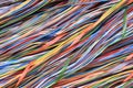 Colorful cable of computer and internet network Royalty Free Stock Photo