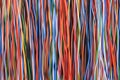 Colorful cable of computer and internet network Royalty Free Stock Photo