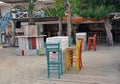 Colorful cafe bar at the beach Royalty Free Stock Photo