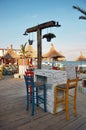 Colorful cafe bar at the beach Royalty Free Stock Photo