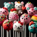 colorful cake pops Royalty Free Stock Photo