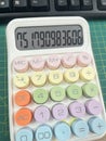 colorful calculator displaying numbers Royalty Free Stock Photo