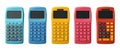 Colorful Calculators Against Transparent Background Royalty Free Stock Photo