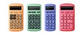 Colorful Calculators Against Transparent Background Royalty Free Stock Photo