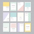 Pastel patterned calendar 2019 vector set