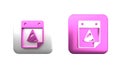 Colorful Calendar party icon isolated on white background. Event reminder symbol. Square button. 3D render illustration