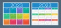 Colorful calendar for 2023