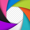 Colorful Camera Shutter Aperture. Vector background.