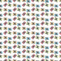 Colorful Cameras Pattern Background