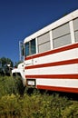 Colorful camper school bus