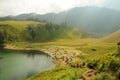 Colorful camping ground at ranu kumbolo semeru mountain