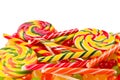 Colorful candies background. Lollipop. Top view Royalty Free Stock Photo