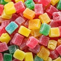 Colorful candies background, Top view, Jelly candies texture