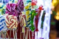 Colorful candies, jellies, lollipops, marshmallows and marmalade Royalty Free Stock Photo