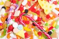 Colorful candies, jellies and marshmallows Royalty Free Stock Photo