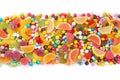 Colorful candies, jelly and marmalade Royalty Free Stock Photo