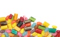 Colorful candies on white background Royalty Free Stock Photo