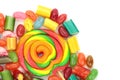 Colorful candies on white background Royalty Free Stock Photo